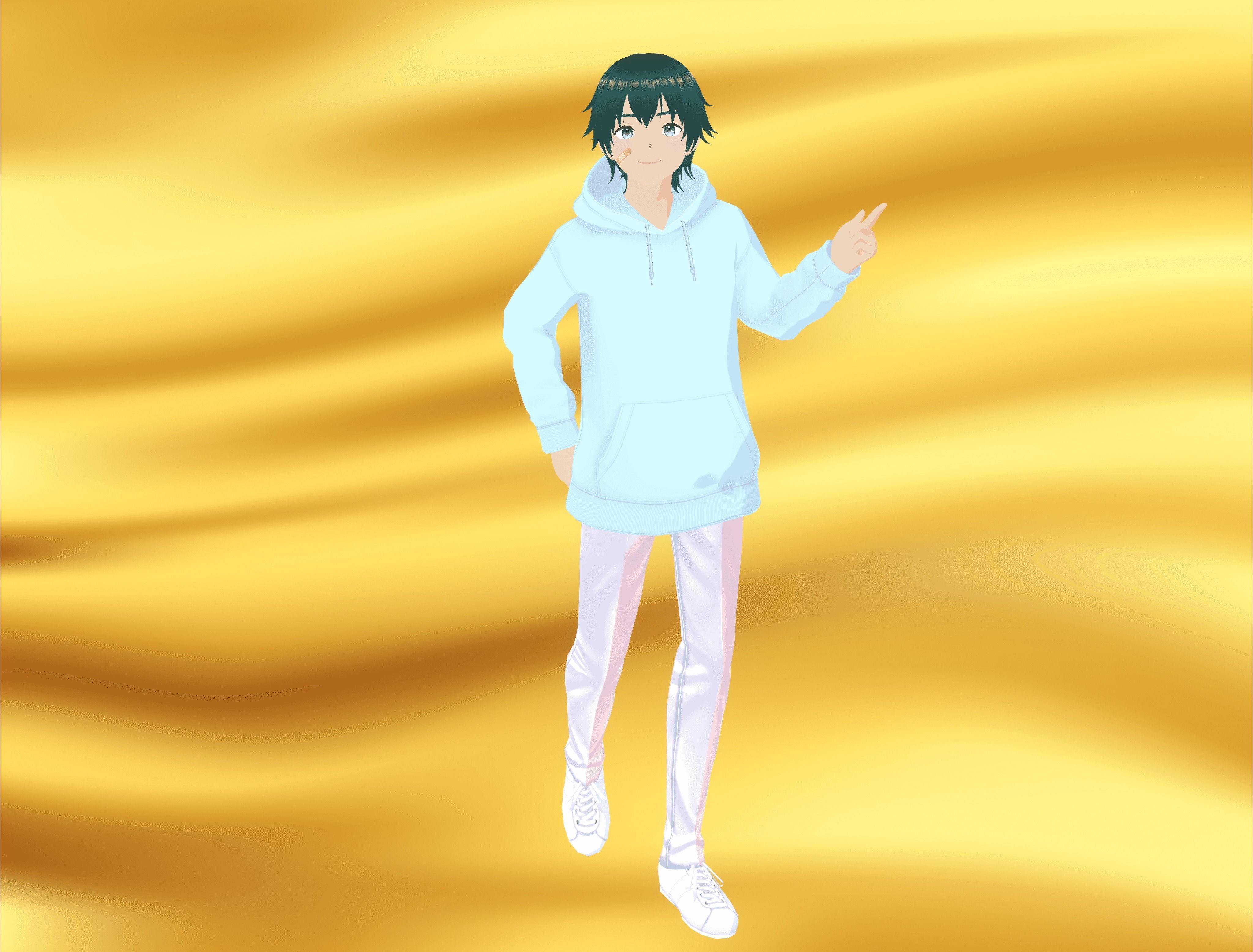 Boy character VR 3D model Low-poly 3D model_6