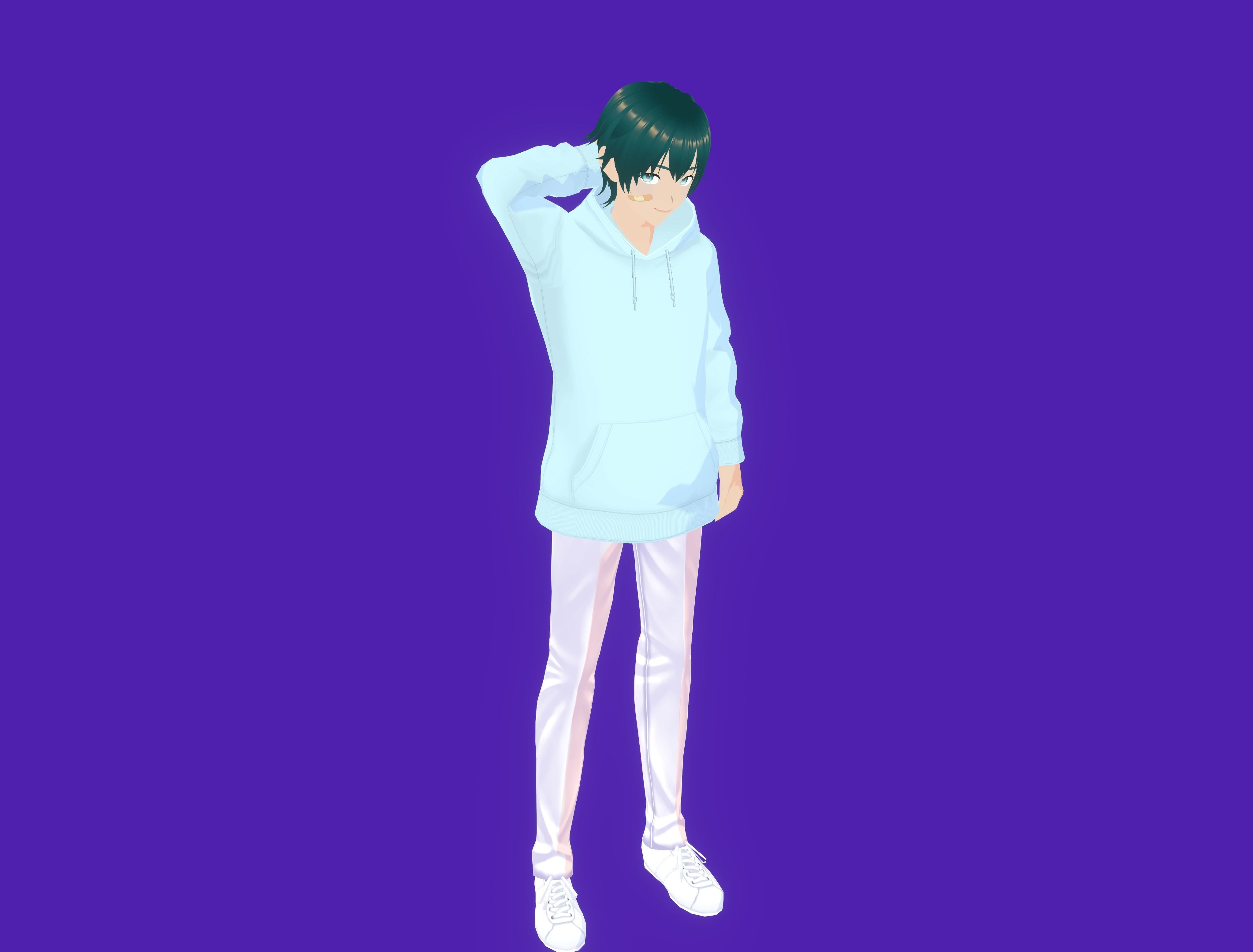 Boy character VR 3D model Low-poly 3D model_1