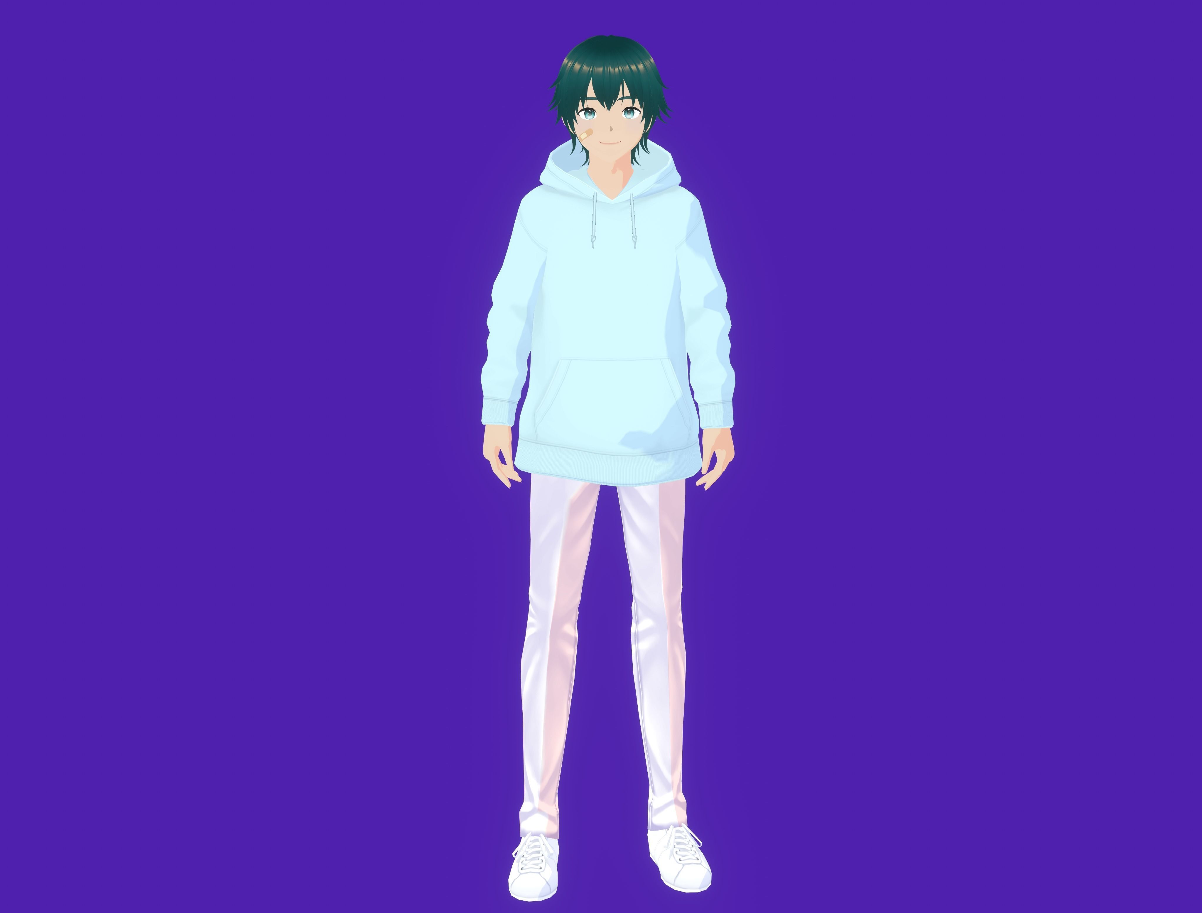 Boy character VR 3D model Low-poly 3D model_3