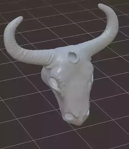 cow miror skull 3D print model