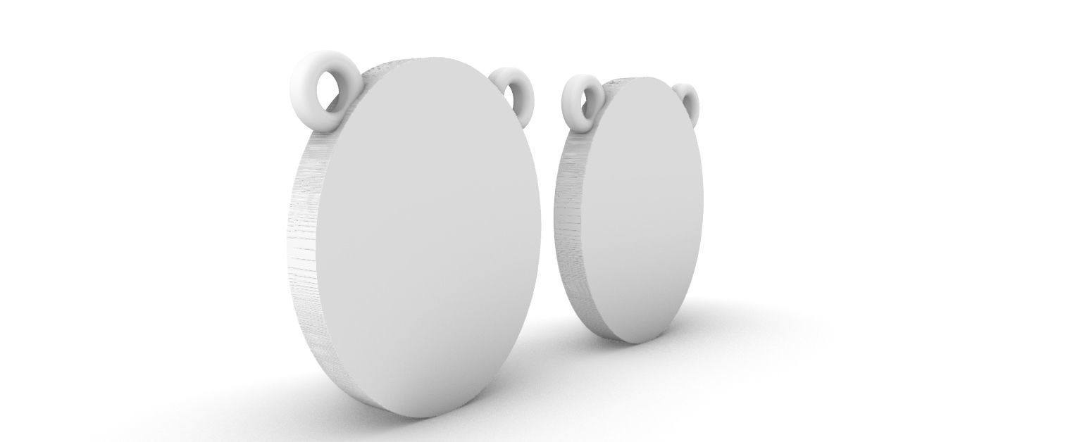 Jewish scapular Chai and David Star  3D print model_4