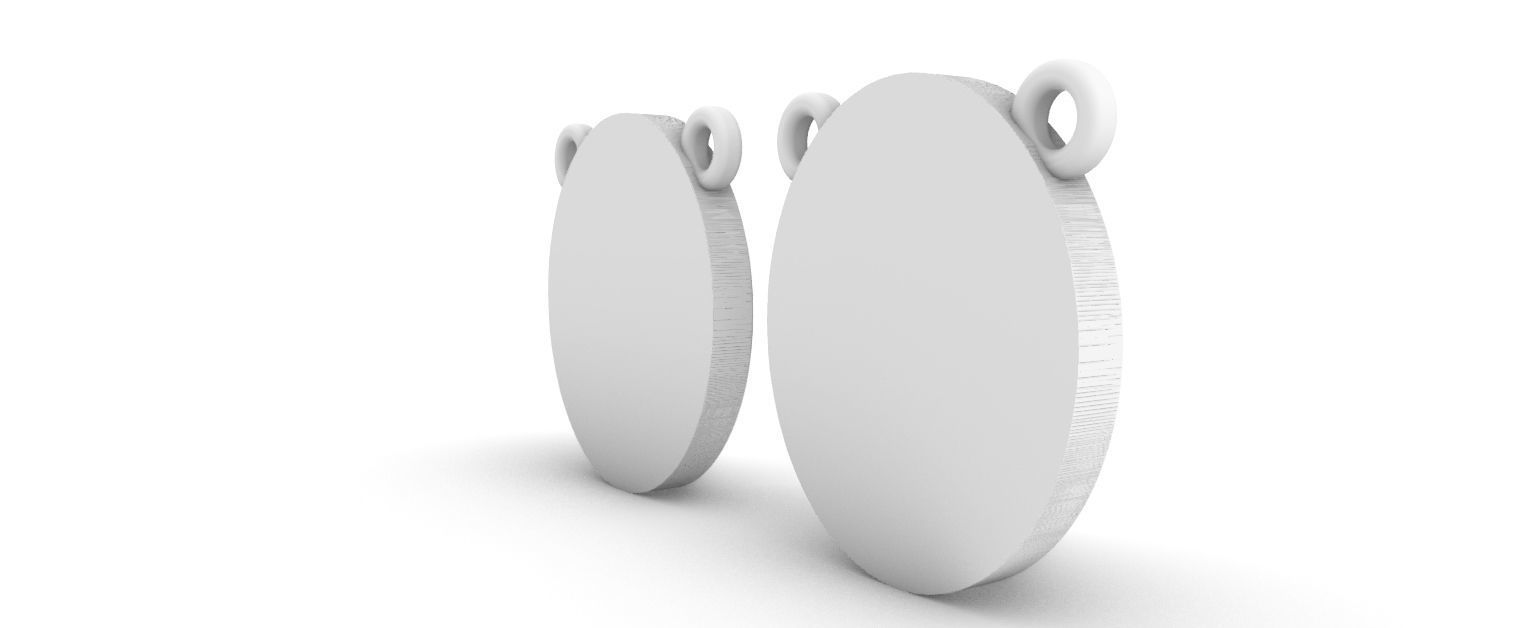 Jewish scapular Chai and David Star  3D print model_3