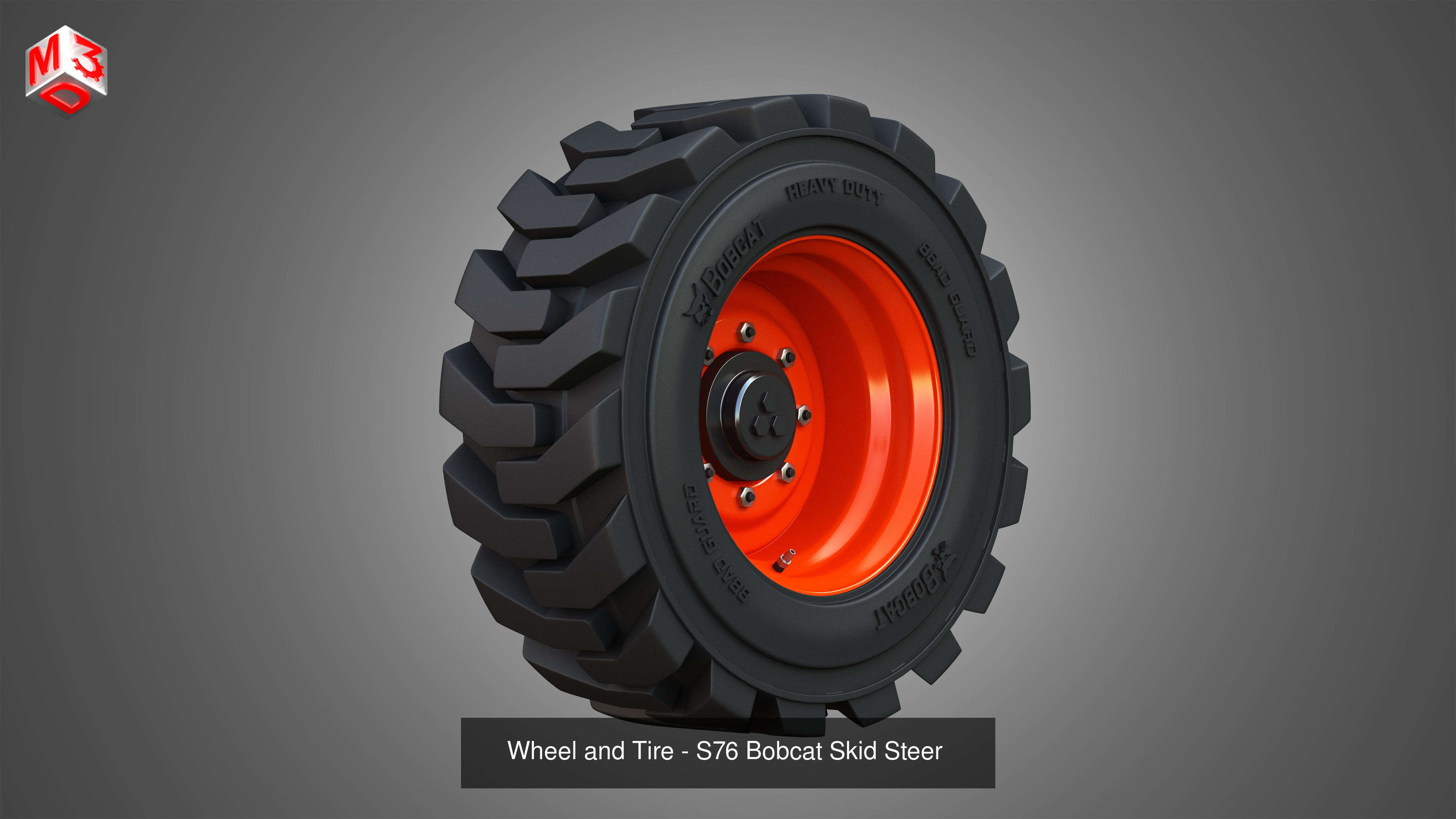 Industrial Wheels and Tires  4 in 1 3D Model Collection_2