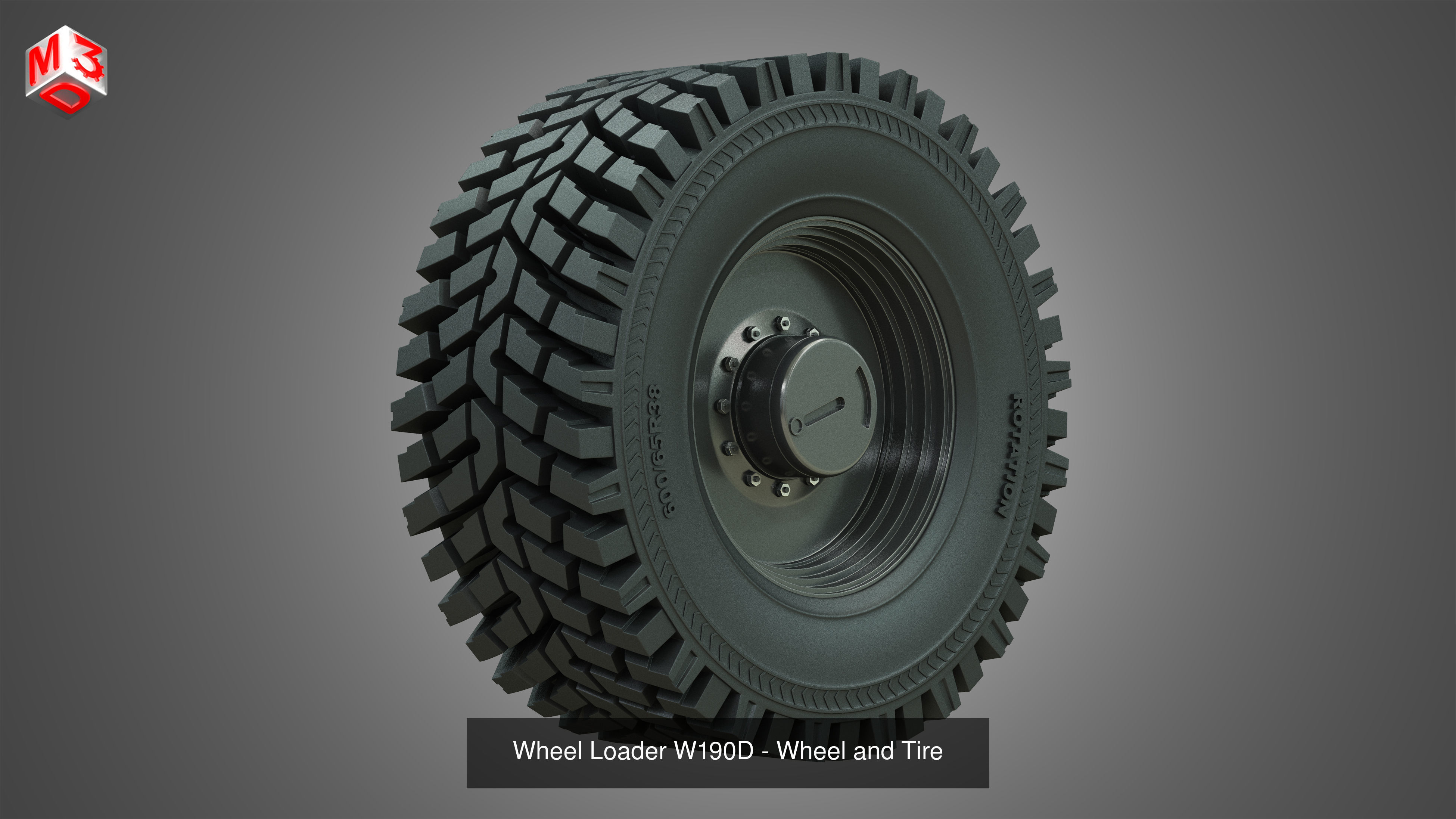 Industrial Wheels and Tires  4 in 1 3D Model Collection_3