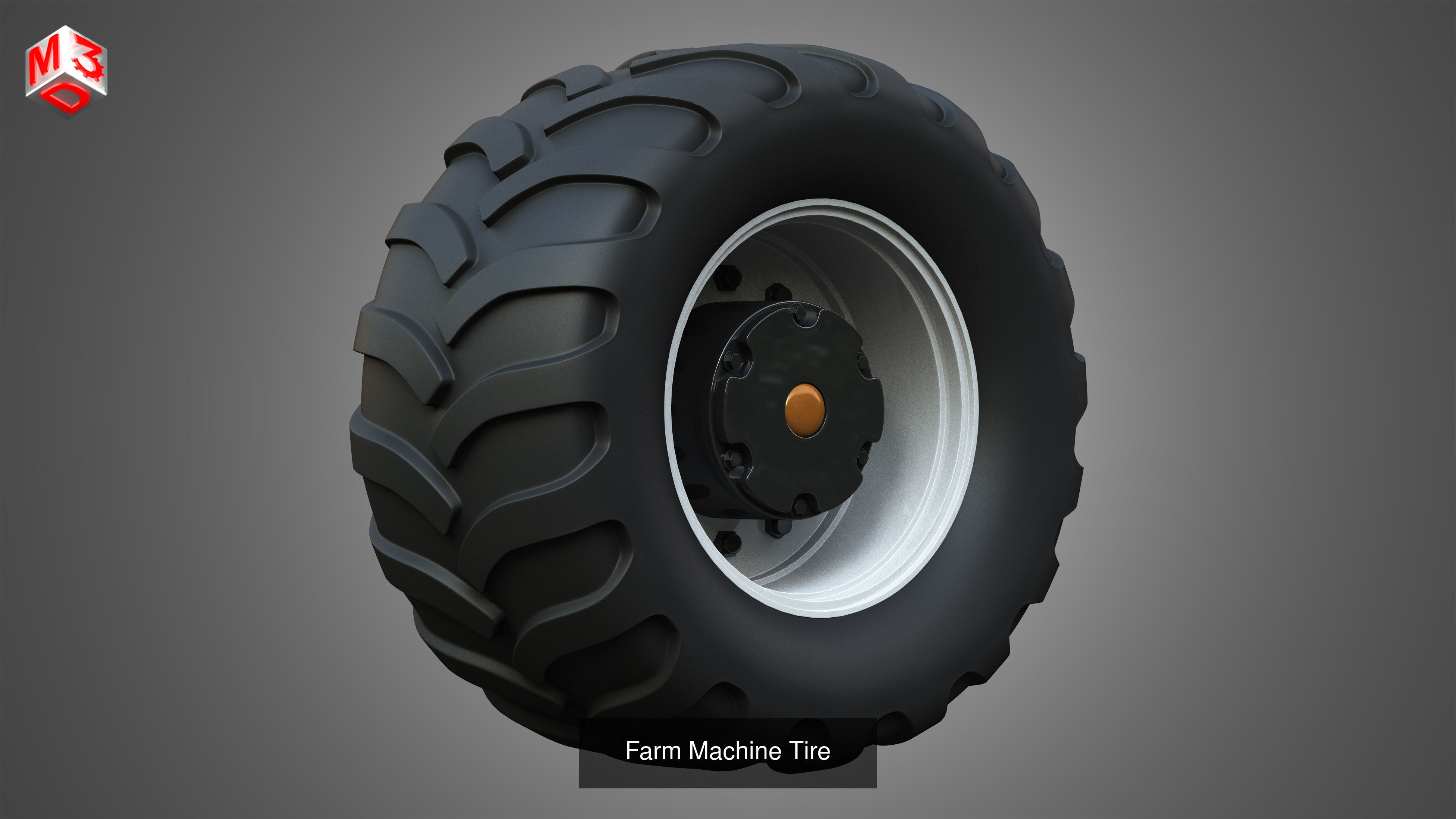 Industrial Wheels and Tires  4 in 1 3D Model Collection_1