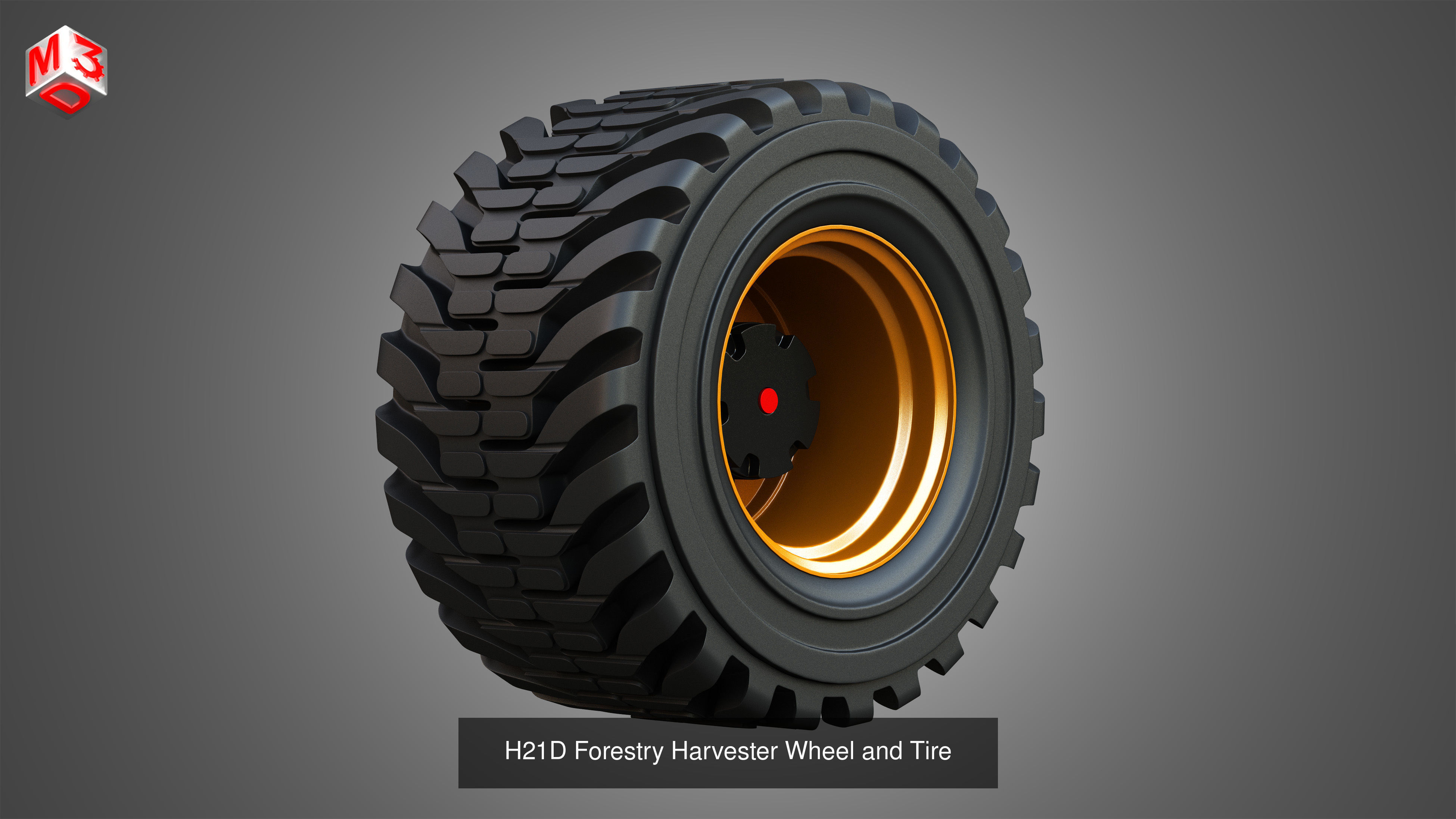 Industrial Wheels and Tires  4 in 1 3D Model Collection_4