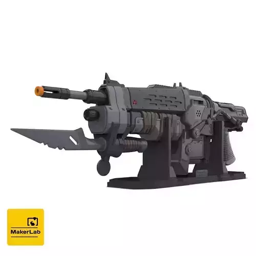 Retro Lancer - Gears of War - Printable 3d model - STL 3D print model