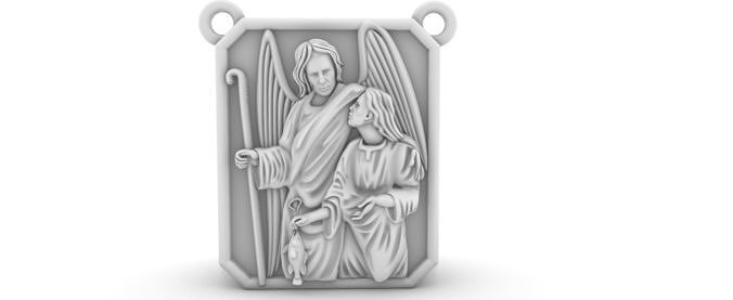 Archangel Raphael Sao Rafael Scapular 3D print model