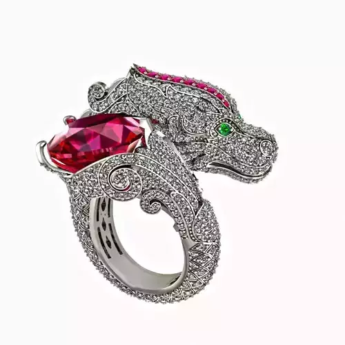 Dragon diamond ring