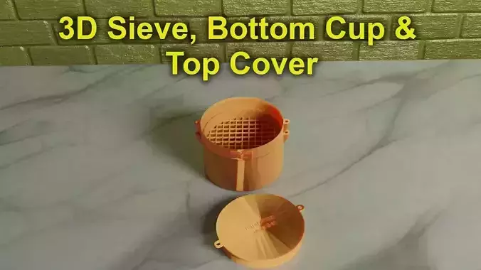 3D Print Ready 25 mm Sieve Set 3D print model