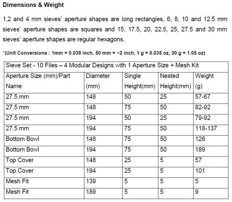 3D Print Ready 27 point 5 mm Sieve Set 3D print model_3