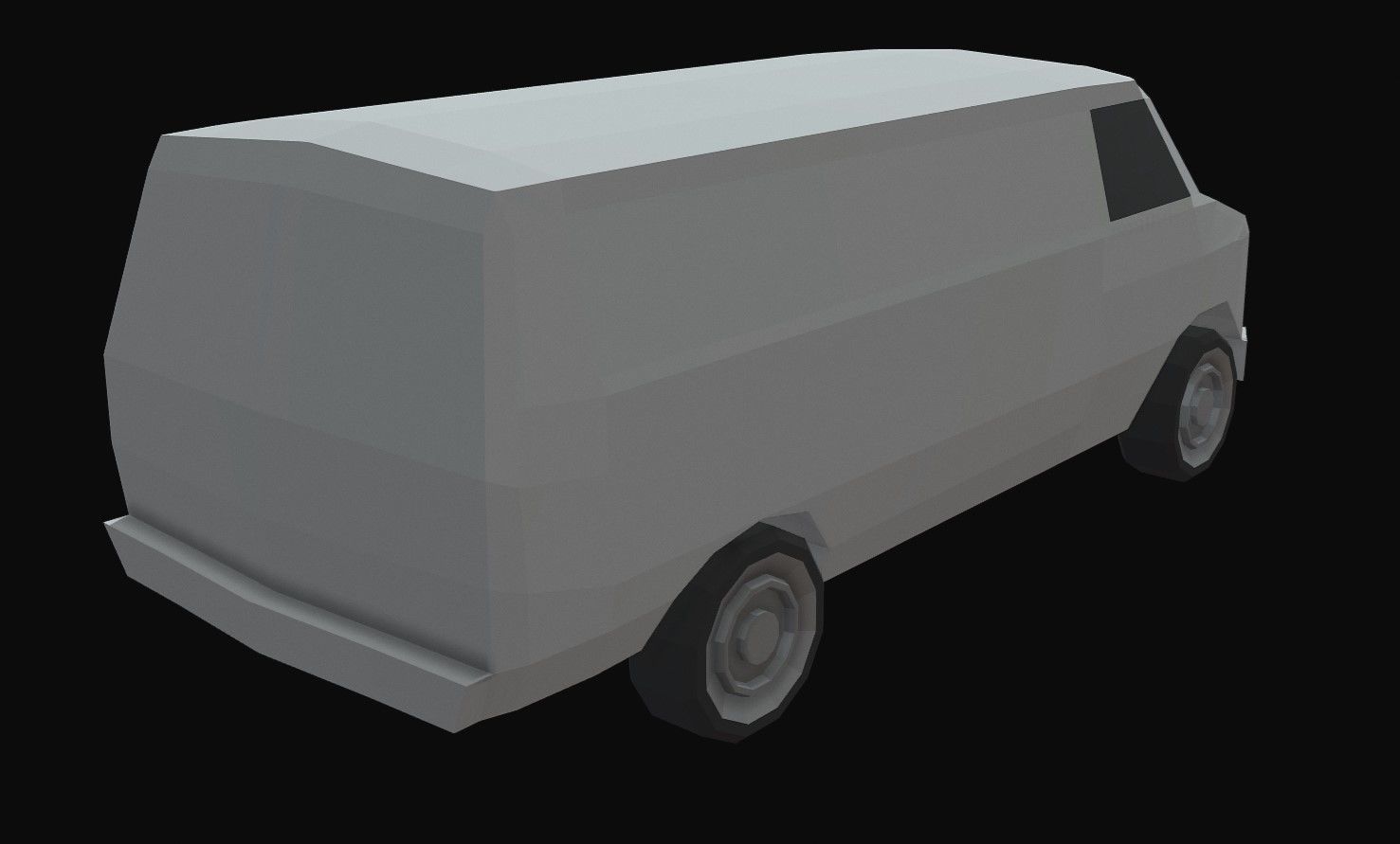 Van Low Poly Low-poly 3D model_2