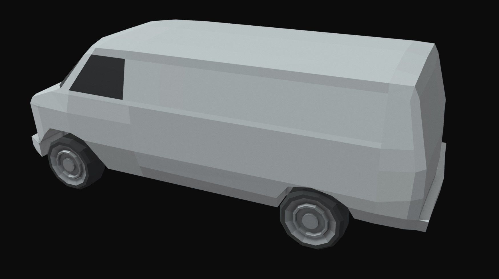 Van Low Poly Low-poly 3D model_1
