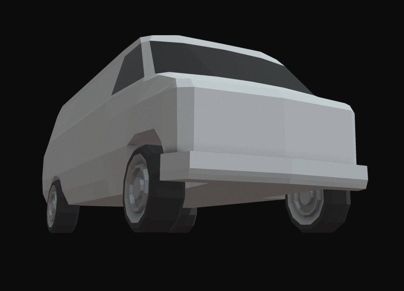 Van Low Poly Low-poly 3D model_4