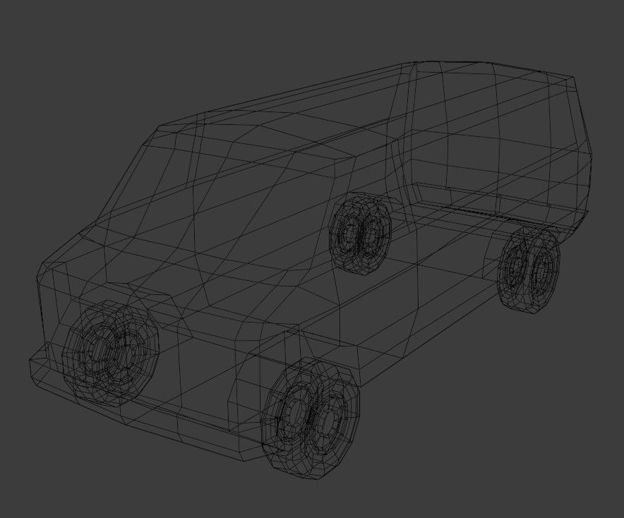 Van Low Poly Low-poly 3D model_10