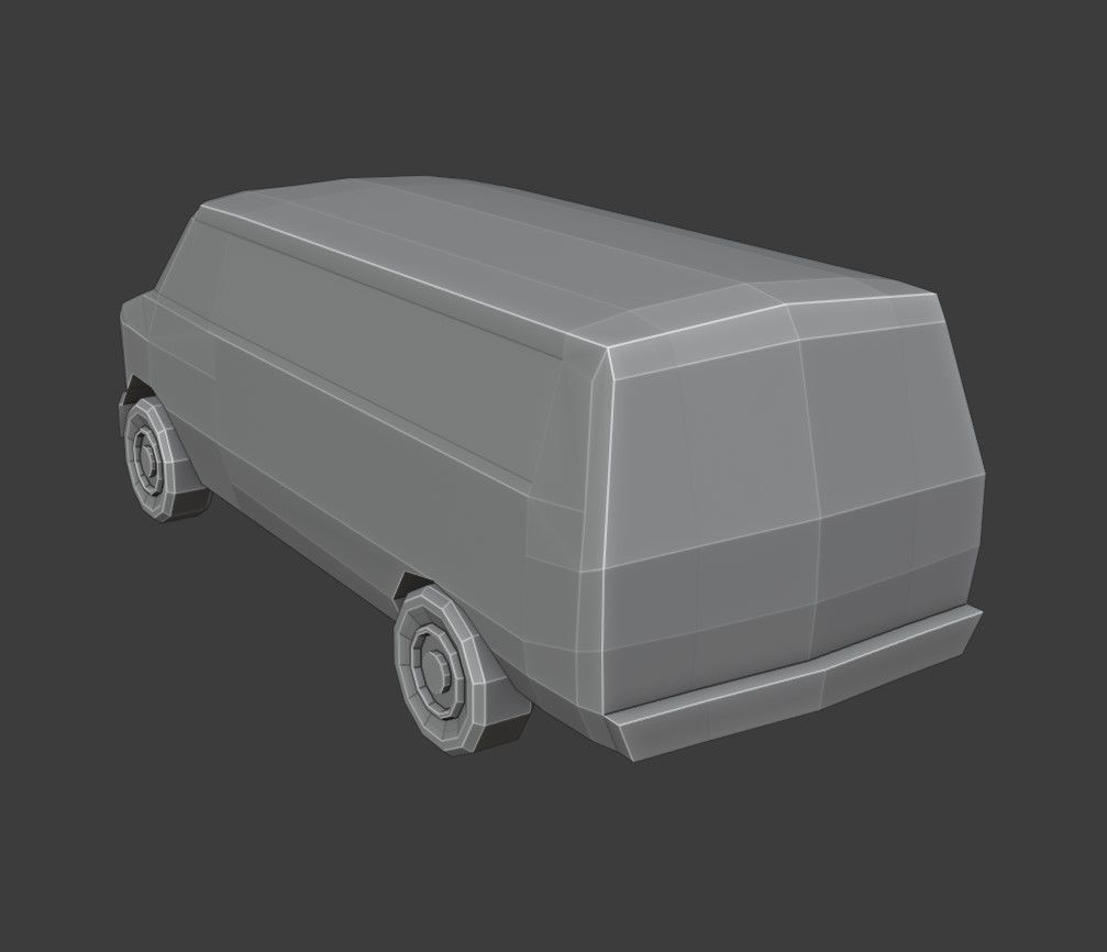 Van Low Poly Low-poly 3D model_6