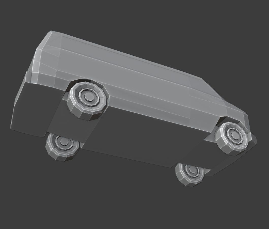 Van Low Poly Low-poly 3D model_8