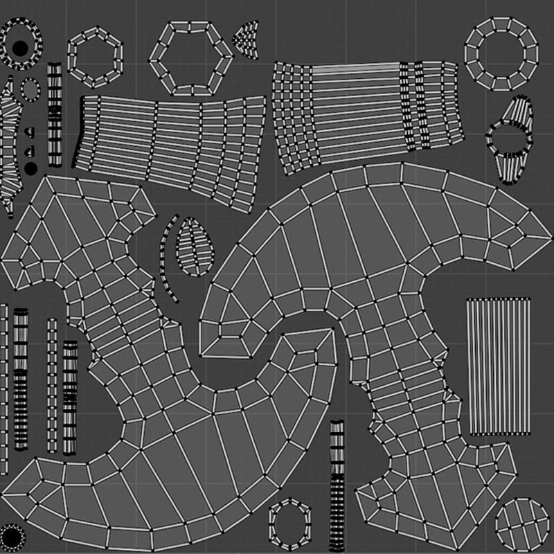 Battle axe game-ready Low-poly 3D model_7