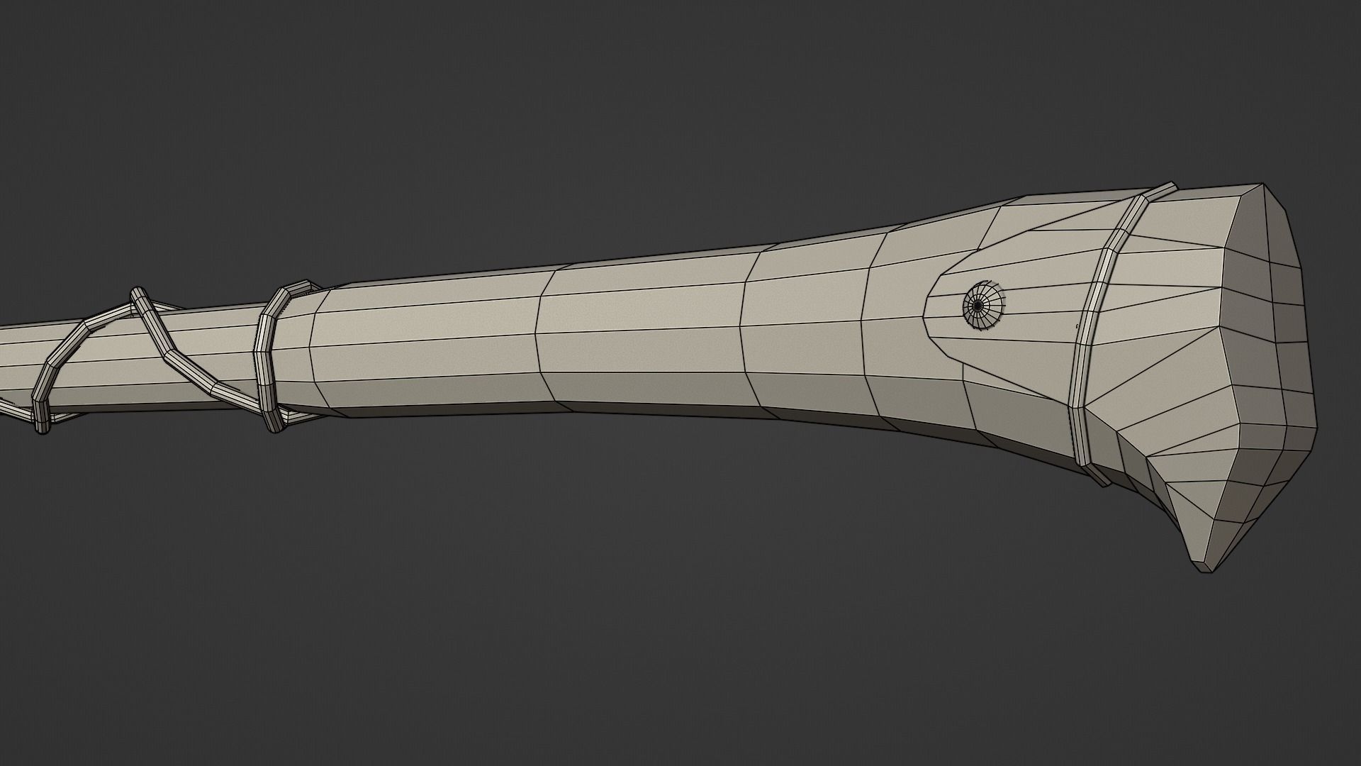 Battle axe game-ready Low-poly 3D model_9