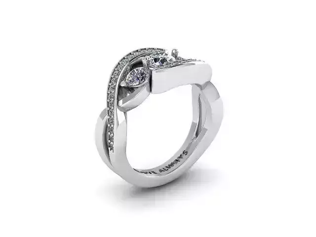 Tangled Three Stone Ring