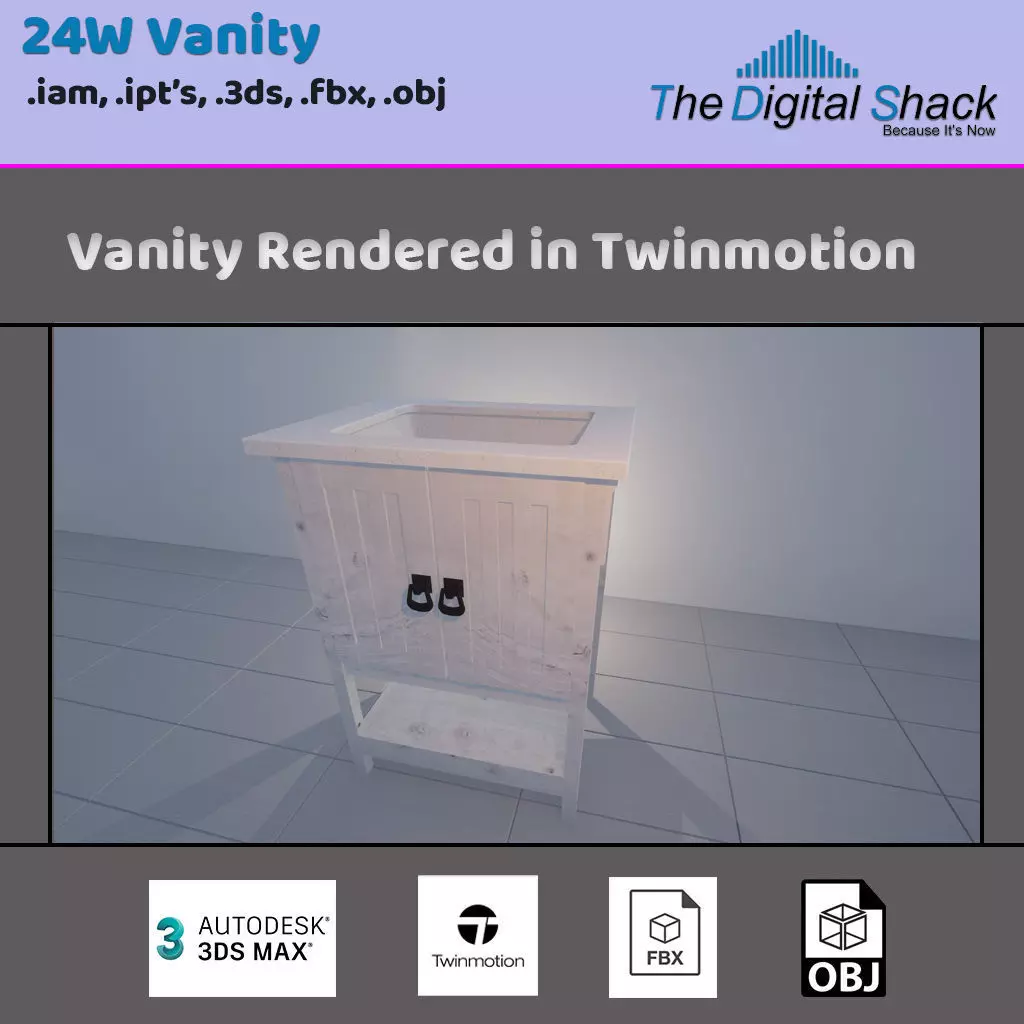 3D Model Vanity digital shack rendered in twimmotion 3D model