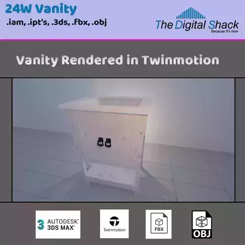 3D Model Vanity digital shack rendered in twimmotion 3D model