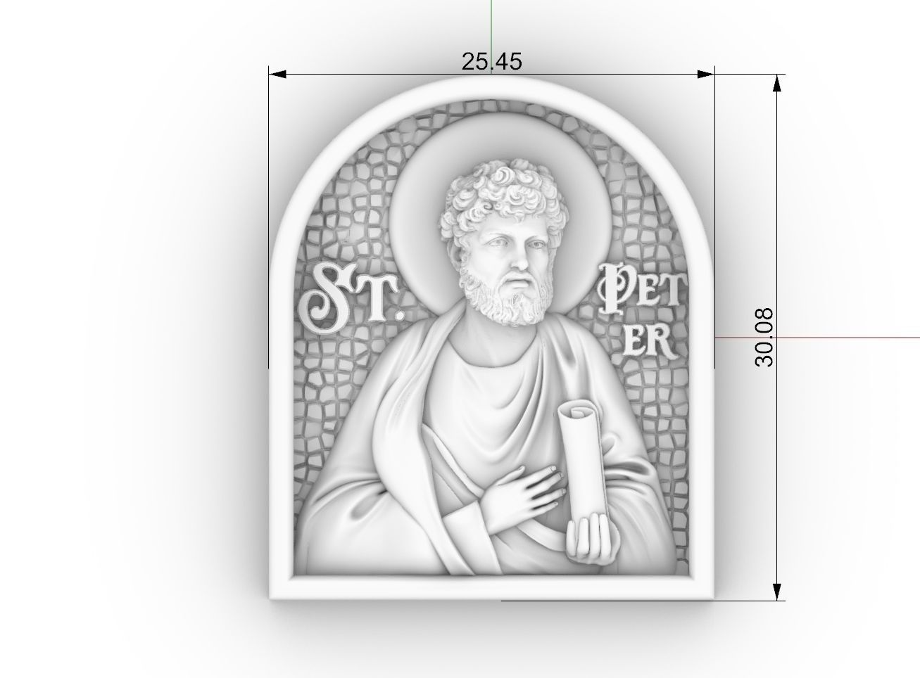 saint peter   the apostle cnc 3d model  3D print model_6