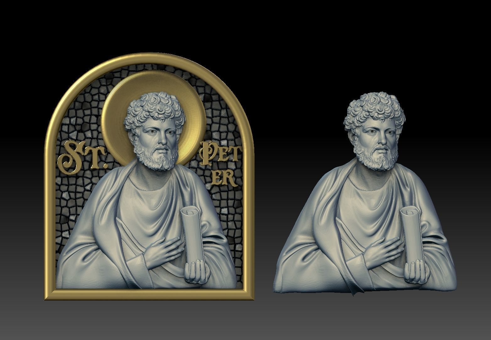 saint peter   the apostle cnc 3d model  3D print model_1
