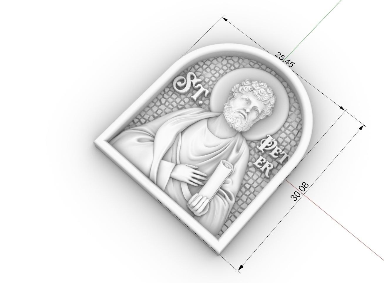 saint peter   the apostle cnc 3d model  3D print model_7
