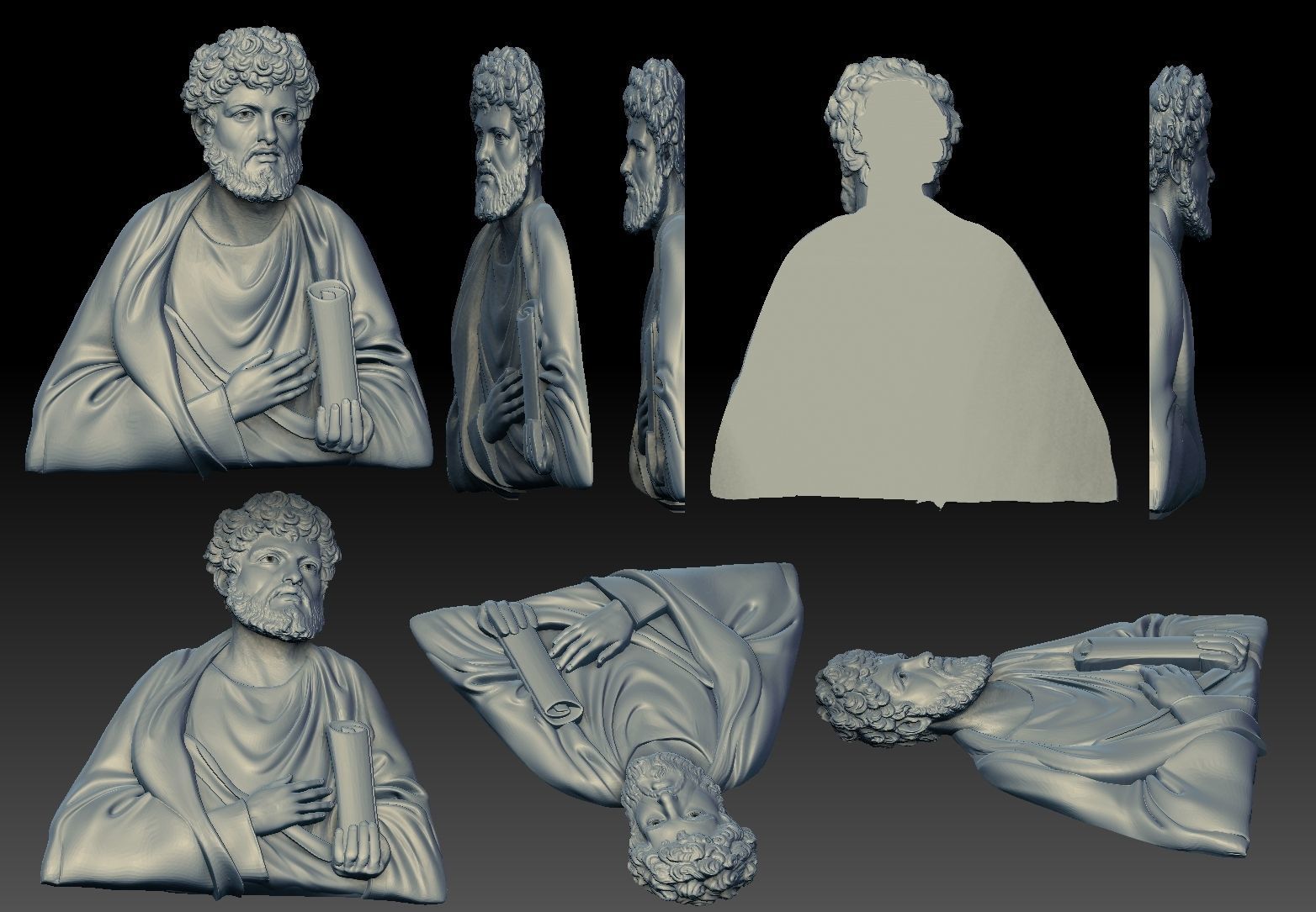 saint peter   the apostle cnc 3d model  3D print model_4