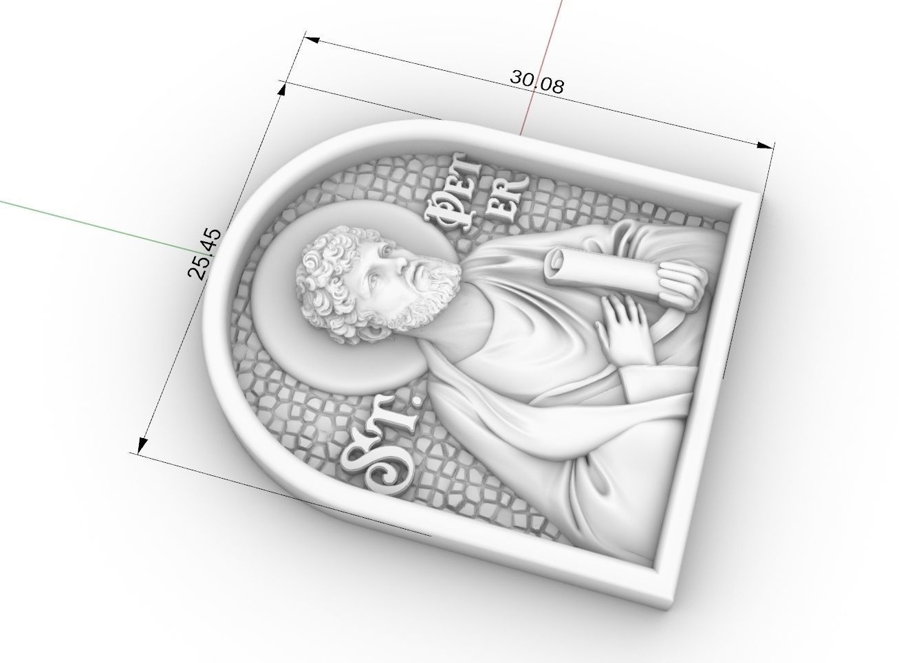 saint peter   the apostle cnc 3d model  3D print model_9