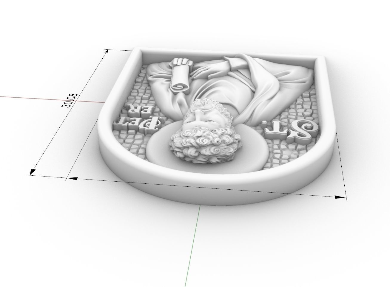 saint peter   the apostle cnc 3d model  3D print model_5