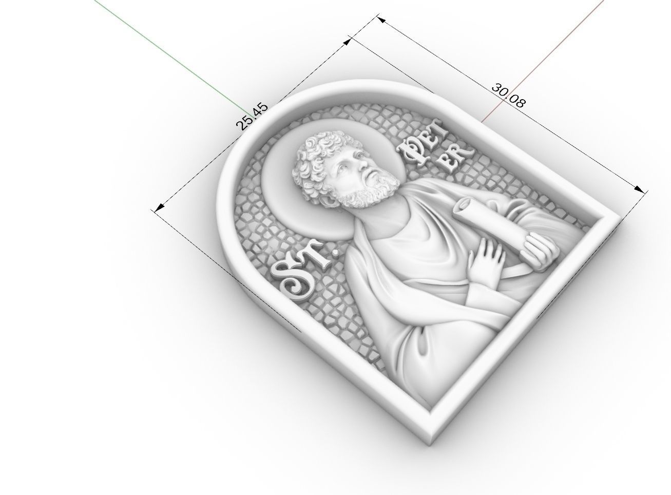 saint peter   the apostle cnc 3d model  3D print model_8