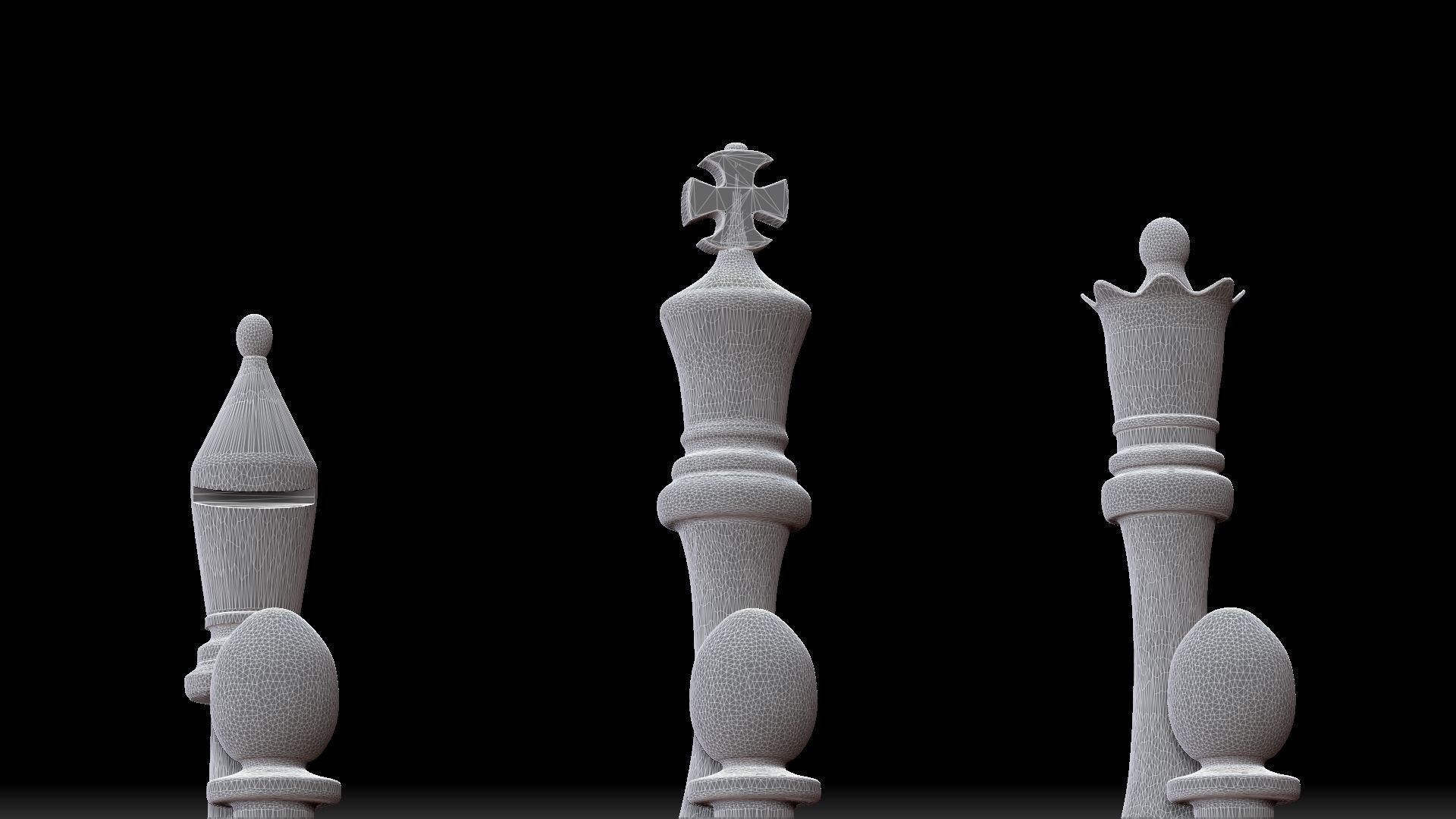 Chess Board Marble 3D model_9