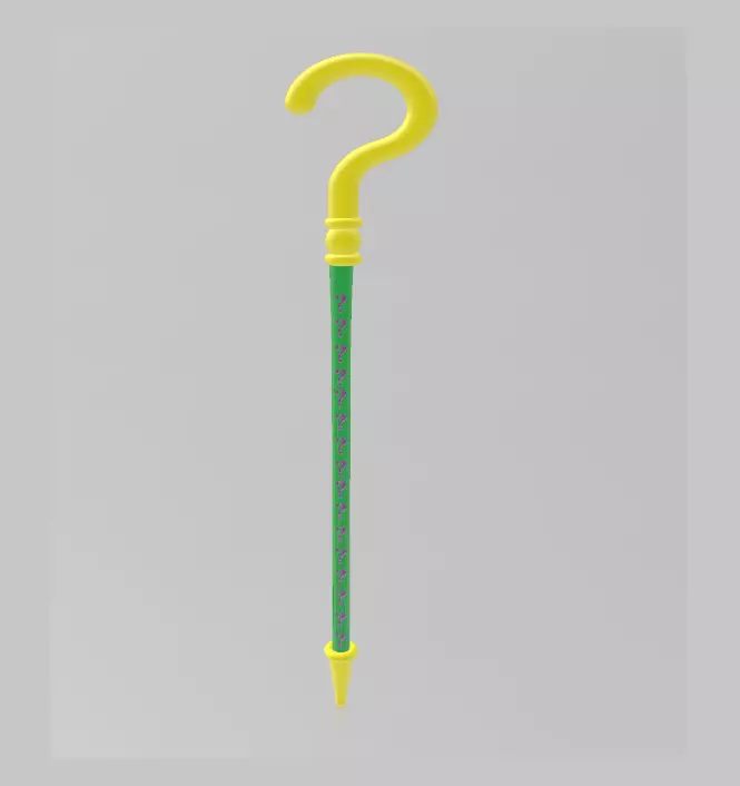 Classic Comic Book - Riddler Cane with Secret Knife 3D print model