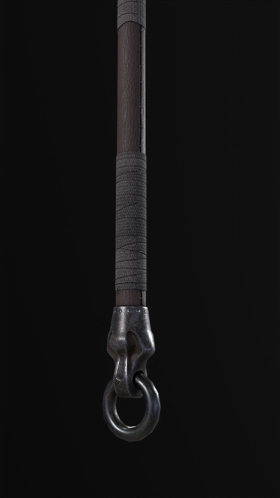 Battle double-sided axe 3D model_4