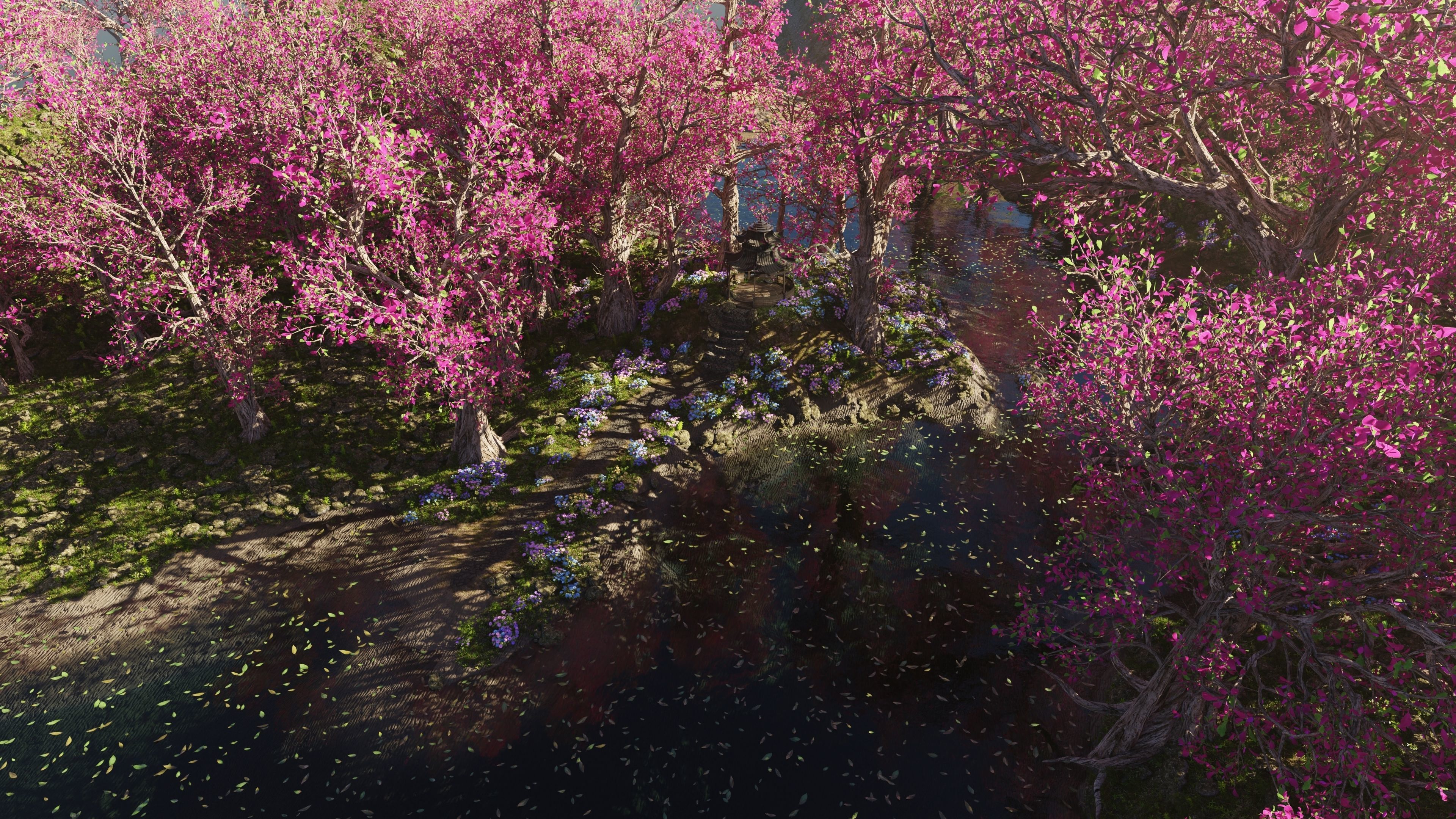 Japanese Gazebo Scene 3D model_10
