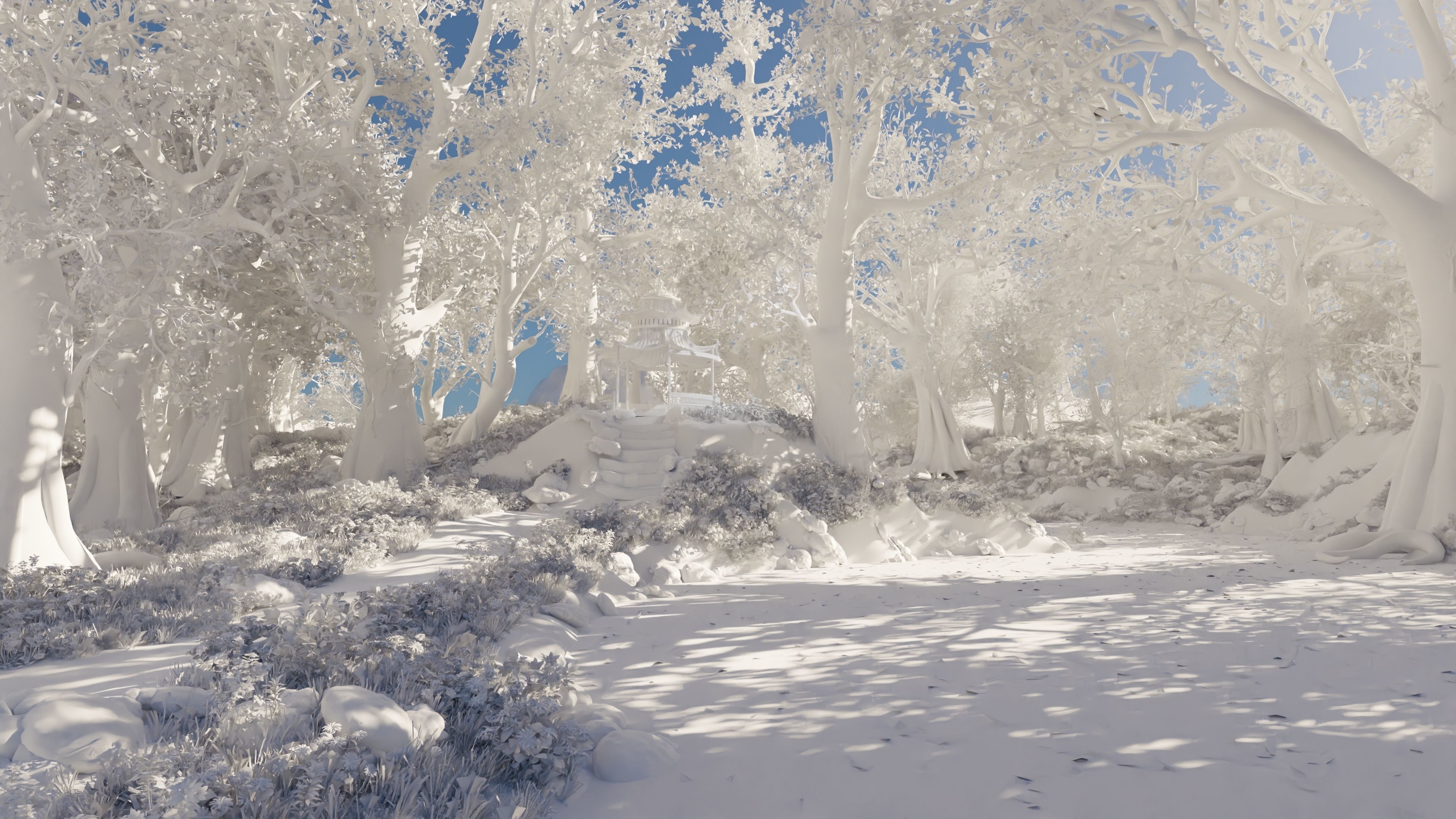 Japanese Gazebo Scene 3D model_13