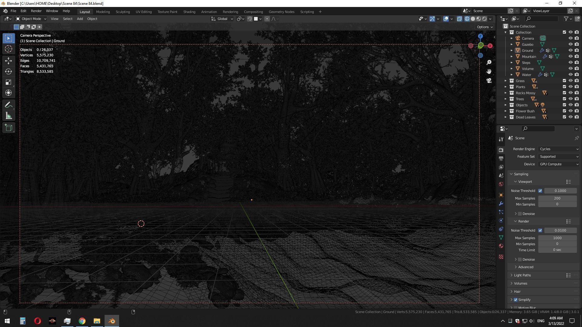 Japanese Gazebo Scene 3D model_15