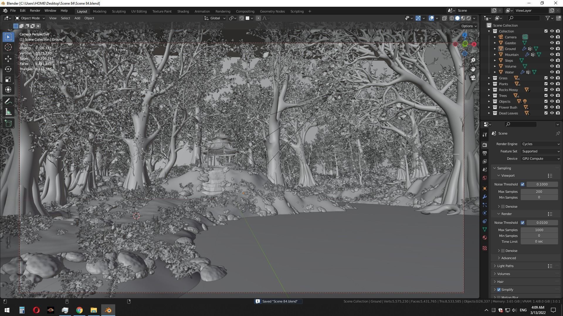 Japanese Gazebo Scene 3D model_14