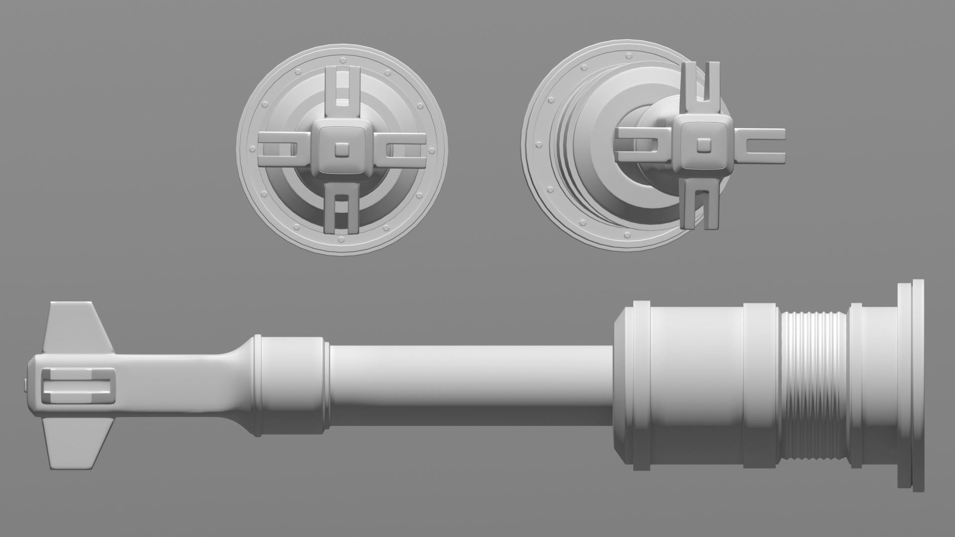 Spaceship Claw-type landing gear 3D model_21