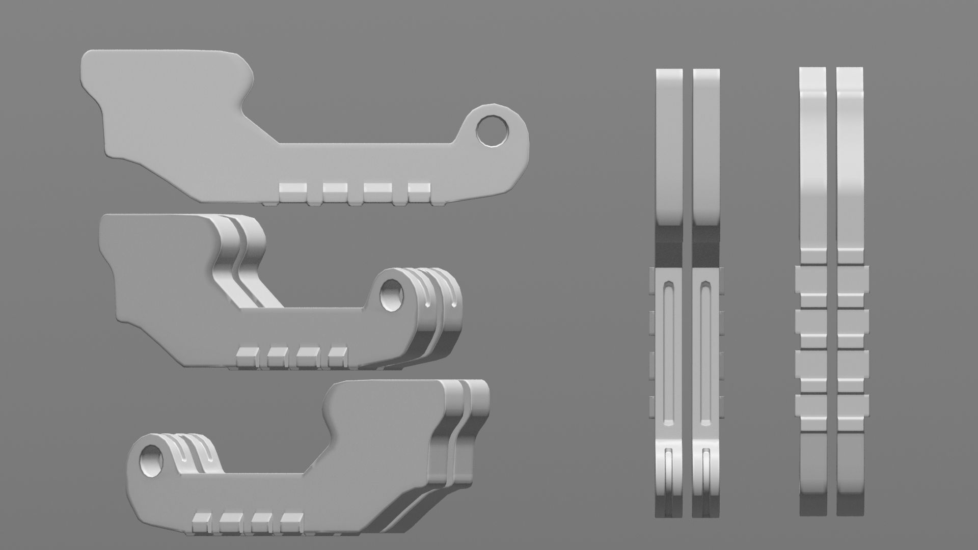 Spaceship Claw-type landing gear 3D model_20