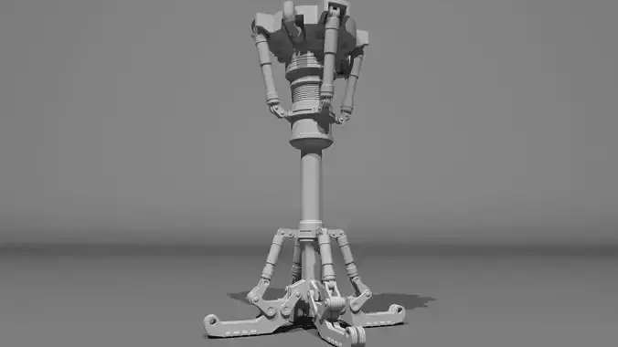 Spaceship Claw-type landing gear 3D model