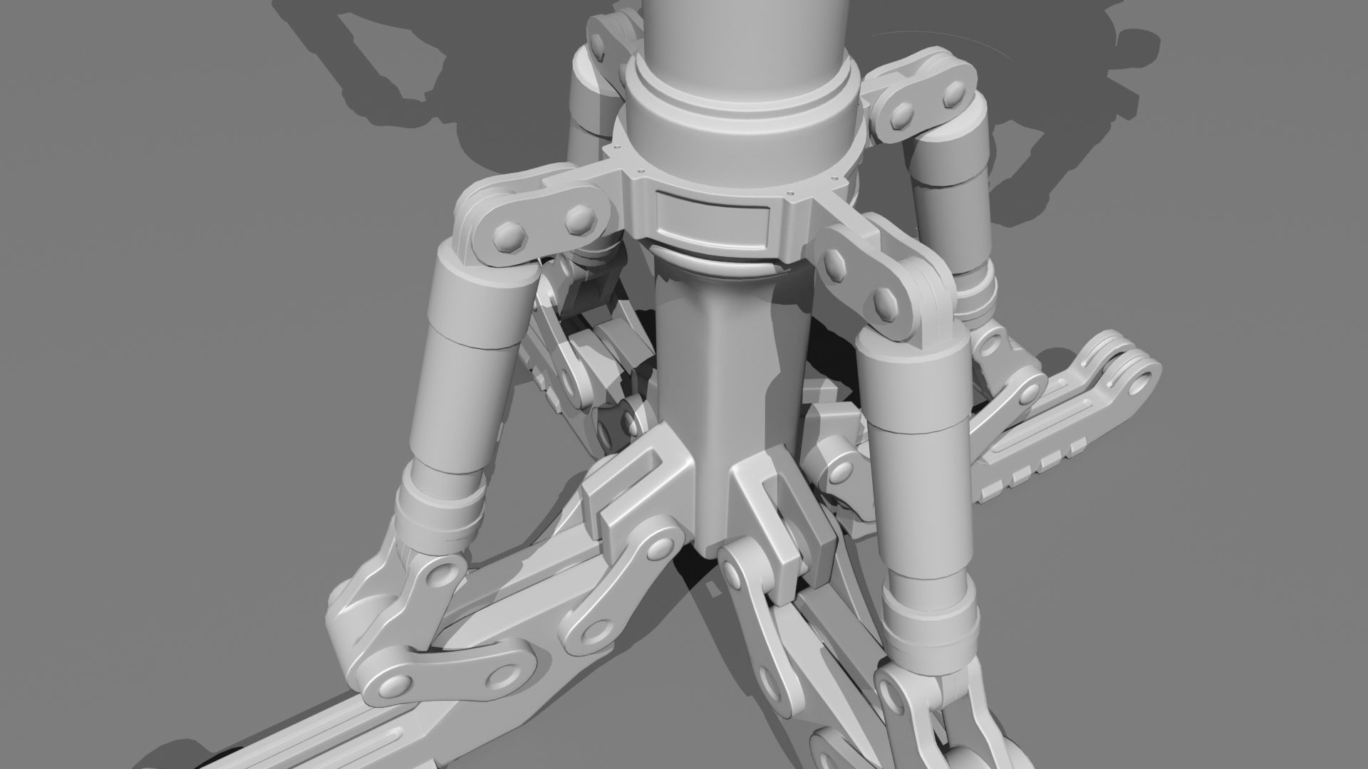 Spaceship Claw-type landing gear 3D model_8