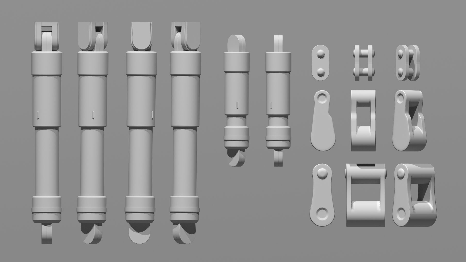 Spaceship Claw-type landing gear 3D model_18