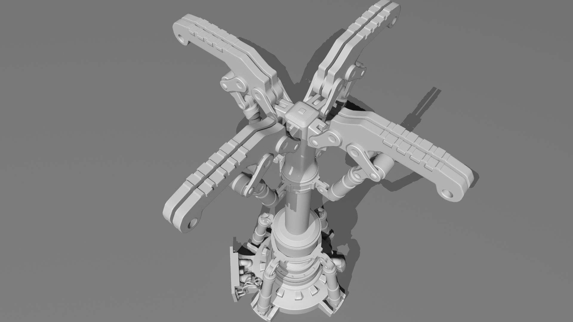 Spaceship Claw-type landing gear 3D model_9