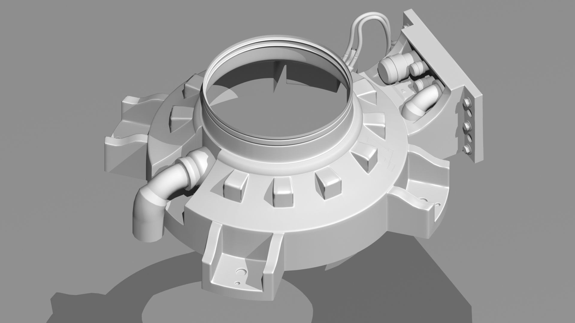 Spaceship Claw-type landing gear 3D model_16