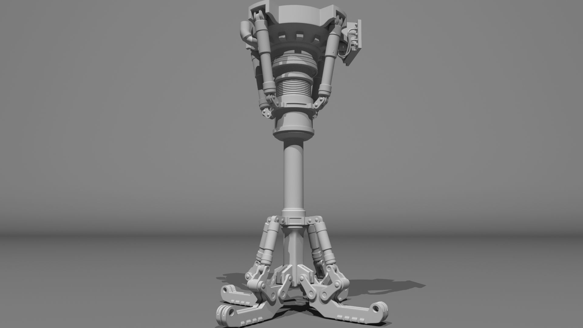 Spaceship Claw-type landing gear 3D model_4