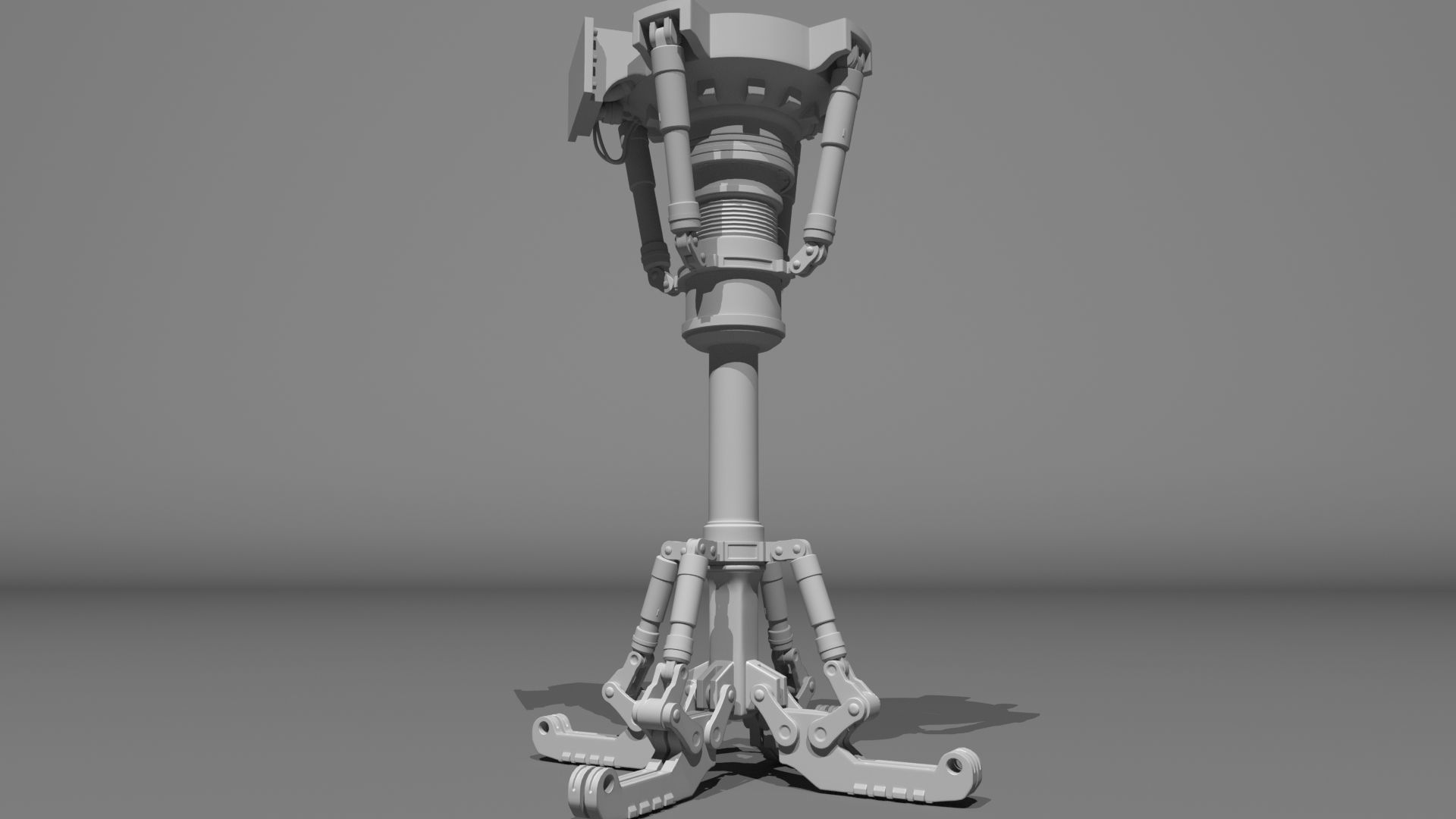 Spaceship Claw-type landing gear 3D model_6