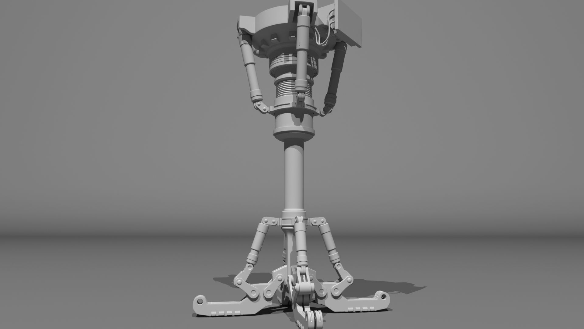 Spaceship Claw-type landing gear 3D model_5